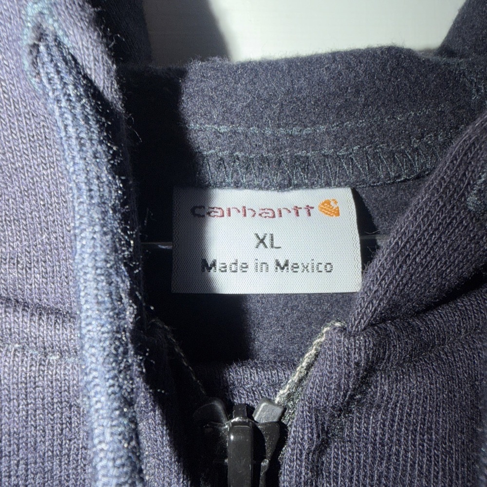 Y2K Carhartt Classic Full Zip Heavyweight‎ Hoodie Size XL 102974-410 - Picture 2 of 10